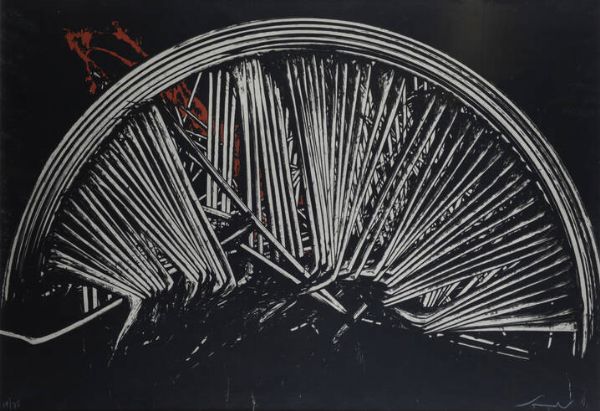 EMILIO SCANAVINO Genova 1922 - 1986 Milano : Senza titolo  - Asta Grafica - Associazione Nazionale - Case d'Asta italiane