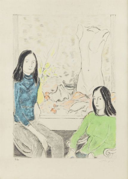 FRANCESCO MENZIO Tempio Pausania (SS) 1899 - 1979 Torino : Senza titolo  - Asta Grafica - Associazione Nazionale - Case d'Asta italiane