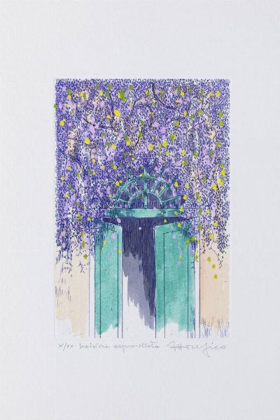 ETTORE FICO Piatto Biellese (VC) 1917 - 2004 Torino : Glicine  - Asta Grafica - Associazione Nazionale - Case d'Asta italiane