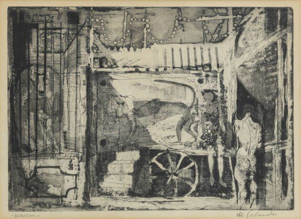 MARIO CALANDRI Torino 1914 - 1993 : Baracconi  - Asta Grafica - Associazione Nazionale - Case d'Asta italiane