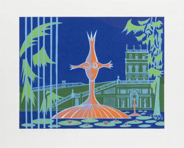 PONTE CORVO (Raffaele Pontecorvo) Roma 1910 - 1983 Torino : Senza titolo  - Asta Grafica - Associazione Nazionale - Case d'Asta italiane