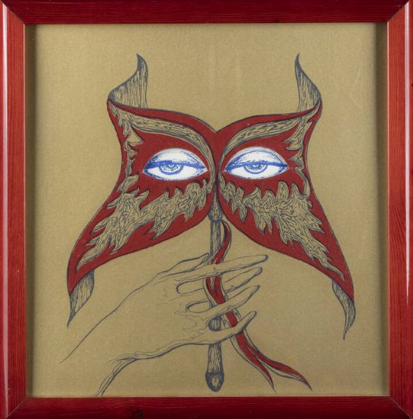 GUIDO DE BONIS Torino 1931 - 2009 : Donna mascherata 1981  - Asta Grafica - Associazione Nazionale - Case d'Asta italiane