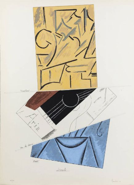 ALDO MONDINO Torino 1938 - 2005 : Sonate 1976  - Asta Grafica - Associazione Nazionale - Case d'Asta italiane