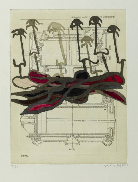 CAROL RAMA Torino 1918 - 2015 : Le malelingue (N.I. 8)  1998  - Asta Grafica - Associazione Nazionale - Case d'Asta italiane