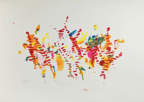 ALIGHIERO BOETTI Torino 1940 - 1994 Roma : Senza titolo 1986  - Asta Grafica - Associazione Nazionale - Case d'Asta italiane