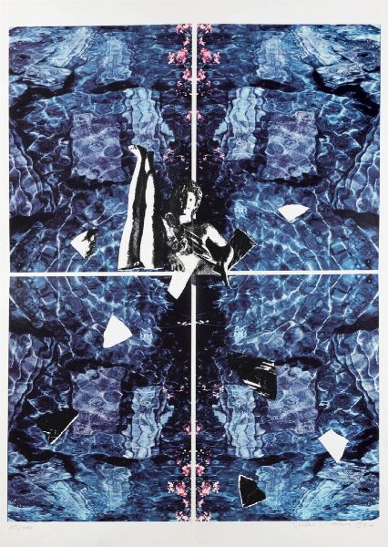 GIULIO PAOLINI Genova 1940 : Giochi d'acqua 1984  - Asta Grafica - Associazione Nazionale - Case d'Asta italiane