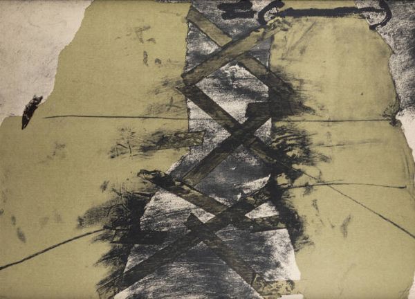 ANTONI TAPIES Barcellona (Spagna) 1923 - 2012 : Dibujos n.3 1975  - Asta Grafica - Associazione Nazionale - Case d'Asta italiane