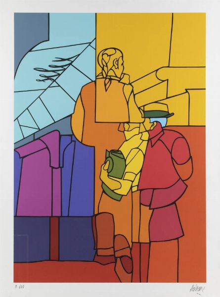 VALERIO ADAMI Bologna 1935 : Selex  - Asta Grafica - Associazione Nazionale - Case d'Asta italiane