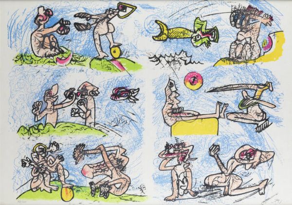 ROBERTO ANTONIO SEBASTIAN MATTA ECHAURREN 1911-2002 : Figure  - Asta Grafica - Associazione Nazionale - Case d'Asta italiane