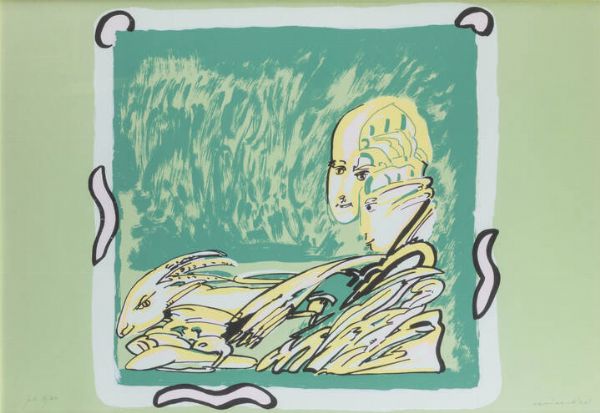 REMO BRINDISI Roma 1918 - 1996 Milano : Senza titolo  - Asta Grafica - Associazione Nazionale - Case d'Asta italiane