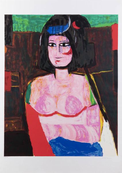 BRUNO CASSINARI Piacenza (PC) 1912 - 1992 Milano : Senza titolo (dalla serie Piccola Antologia)  1988  - Asta Grafica - Associazione Nazionale - Case d'Asta italiane