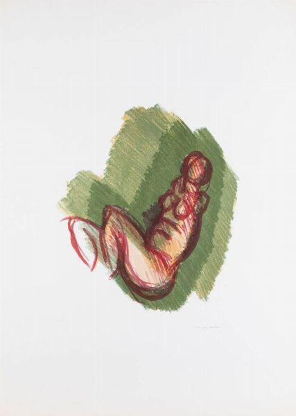 ENNIO MORLOTTI Lecco 1910 - 1992 Milano : Donna  - Asta Grafica - Associazione Nazionale - Case d'Asta italiane