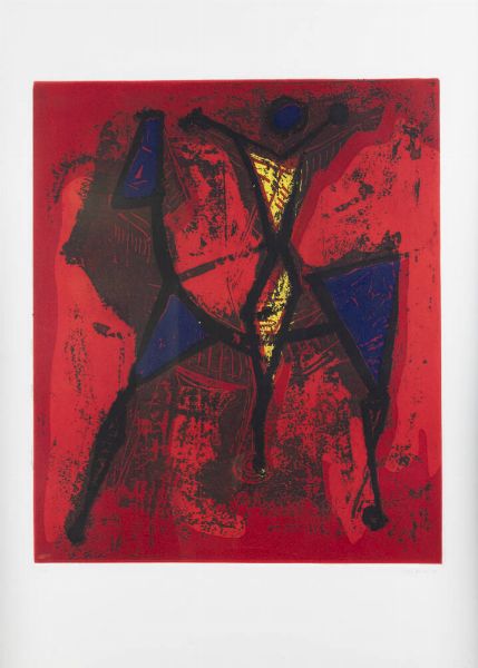 MARINO MARINI Pistoia 1901 - 1980 : Cavaliere I 1972  - Asta Grafica - Associazione Nazionale - Case d'Asta italiane