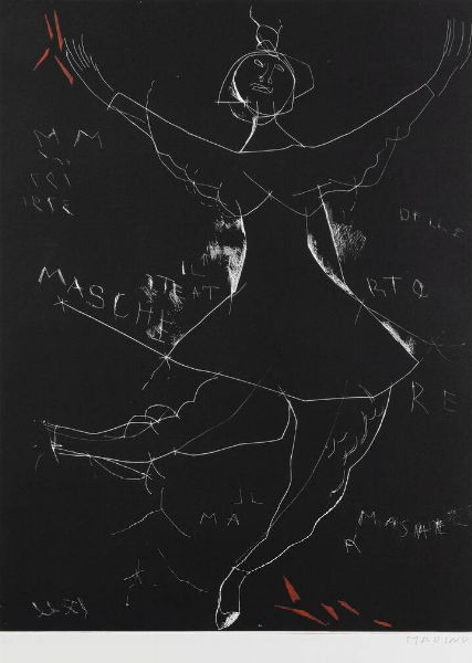 MARINO MARINI Pistoia 1901 - 1980 : Danza minima II 1973  - Asta Grafica - Associazione Nazionale - Case d'Asta italiane