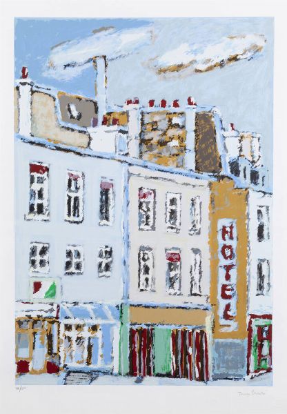 ORFEO TAMBURI Jesi (AN) 1910 - 1994 : Senza titolo (dalla serie Insolita Parigi)  - Asta Grafica - Associazione Nazionale - Case d'Asta italiane