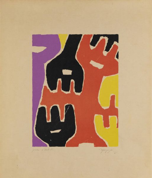 GIUSEPPE CAPOGROSSI Roma 1900 - 1972 : Litografia n. 22 1961  - Asta Grafica - Associazione Nazionale - Case d'Asta italiane