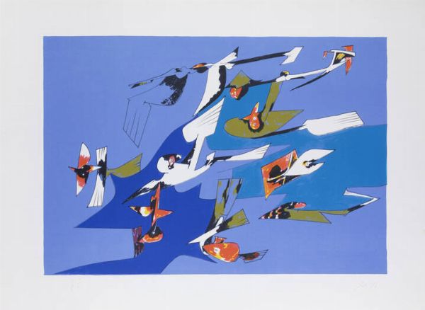 GIANNI DOVA Roma 1925 - 1991 Milano : Senza titolo  - Asta Grafica - Associazione Nazionale - Case d'Asta italiane