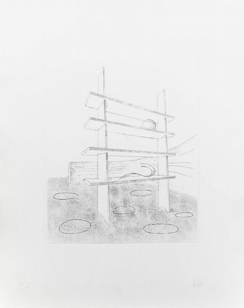 FAUSTO MELOTTI Rovereto (TN) 1901 - 1986 Milano : Senza titolo  - Asta Grafica - Associazione Nazionale - Case d'Asta italiane