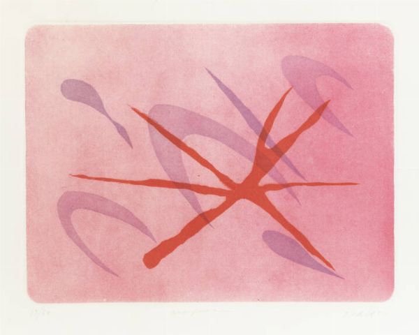 GIULIO TURCATO Mantova 1912 - 1995 Roma : Composizione  - Asta Grafica - Associazione Nazionale - Case d'Asta italiane