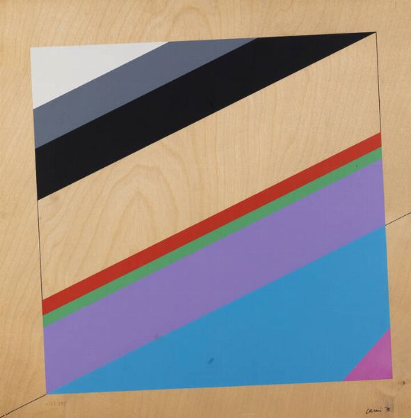 EUGENIO CARMI Genova 1920 - 2016 : Spazi e colori cinque 1978  - Asta Grafica - Associazione Nazionale - Case d'Asta italiane