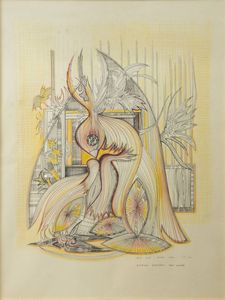 PONTE CORVO (Raffaele Pontecorvo) Roma 1910 - 1983 Torino - Fenice  1969