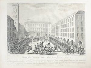INCISIONE - Entre des Franais dans Turin le 17 frimaire an 7 1799 ca