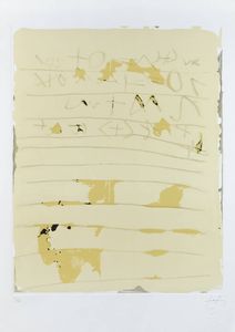 ANTONI TAPIES Barcellona (Spagna) 1923 - 2012 - Criptografia 1982