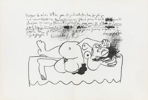 PABLO PICASSO Malaga (Spagna) 1881 - 1973 Mougins (Francia) - Hommage  Georges Braque 1964