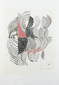 SONIA DELAUNAY Ucraina 1885 - 1979 Parigi - Komposition 1964