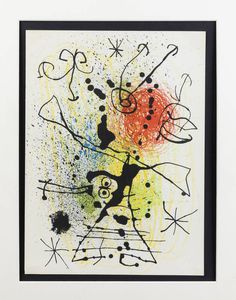 JOAN MIRO' Barcellona (Spagna) 1893 - 1983 Palma (Spagna) - La Chasseresse 1965