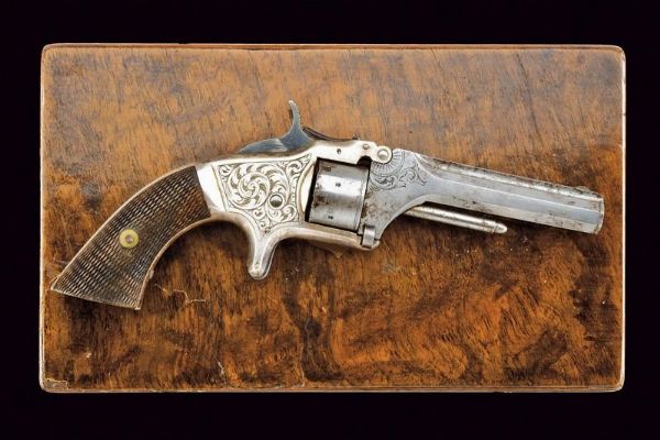 Revolver a percussione anulare sul tipo S&W No. 1  - Asta Rare Armi Antiche e Militaria da tutto il mondo - Associazione Nazionale - Case d'Asta italiane