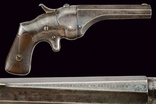 Rara Connecticut Arms & Manuf. Co. S.S. Deringer  - Asta Rare Armi Antiche e Militaria da tutto il mondo - Associazione Nazionale - Case d'Asta italiane