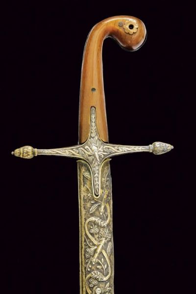 Shamshir con fornimenti in argento  - Asta Rare Armi Antiche e Militaria da tutto il mondo - Associazione Nazionale - Case d'Asta italiane