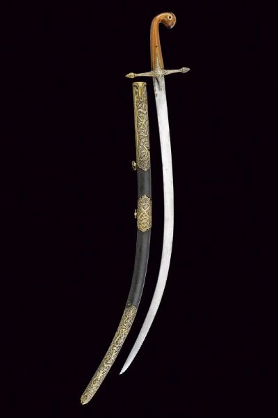 Shamshir con fornimenti in argento  - Asta Rare Armi Antiche e Militaria da tutto il mondo - Associazione Nazionale - Case d'Asta italiane