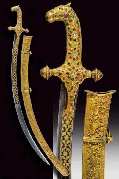 Bellissima sciabola con impugnatura a testa di cavallo  - Asta Rare Armi Antiche e Militaria da tutto il mondo - Associazione Nazionale - Case d'Asta italiane