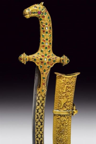 Bellissima sciabola con impugnatura a testa di cavallo  - Asta Rare Armi Antiche e Militaria da tutto il mondo - Associazione Nazionale - Case d'Asta italiane