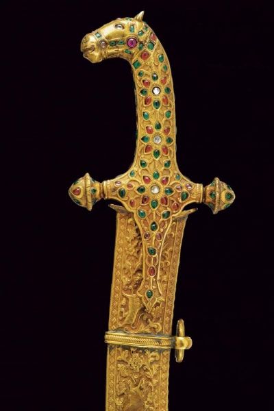 Bellissima sciabola con impugnatura a testa di cavallo  - Asta Rare Armi Antiche e Militaria da tutto il mondo - Associazione Nazionale - Case d'Asta italiane