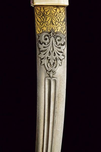 Raffinata jambiya decorata con pietre  - Asta Rare Armi Antiche e Militaria da tutto il mondo - Associazione Nazionale - Case d'Asta italiane