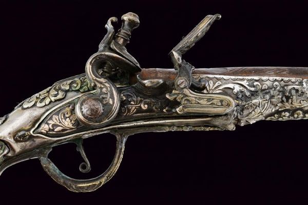 Interessante pistola a pietra focaia  - Asta Rare Armi Antiche e Militaria da tutto il mondo - Associazione Nazionale - Case d'Asta italiane