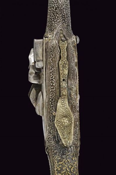 Pistola a pietra focaia con fornimenti in argento  - Asta Rare Armi Antiche e Militaria da tutto il mondo - Associazione Nazionale - Case d'Asta italiane