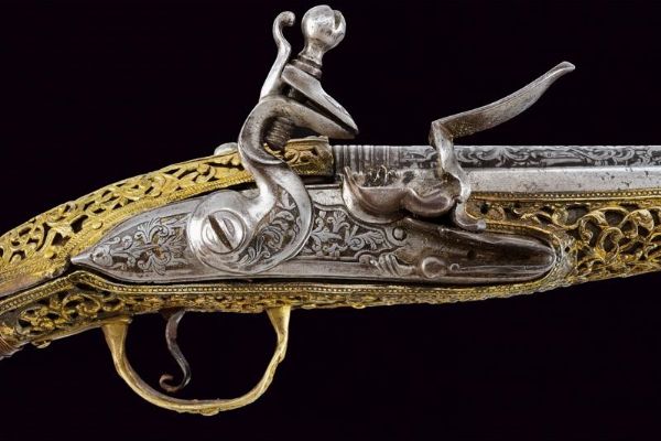 Bellissima pistola a pietra focaia  - Asta Rare Armi Antiche e Militaria da tutto il mondo - Associazione Nazionale - Case d'Asta italiane