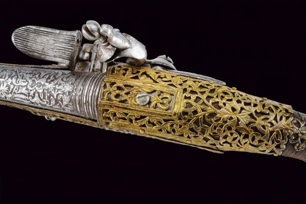 Bellissima pistola a pietra focaia  - Asta Rare Armi Antiche e Militaria da tutto il mondo - Associazione Nazionale - Case d'Asta italiane