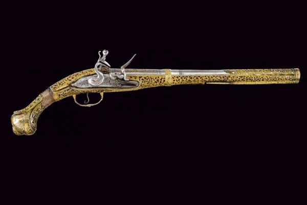 Bellissima pistola a pietra focaia  - Asta Rare Armi Antiche e Militaria da tutto il mondo - Associazione Nazionale - Case d'Asta italiane