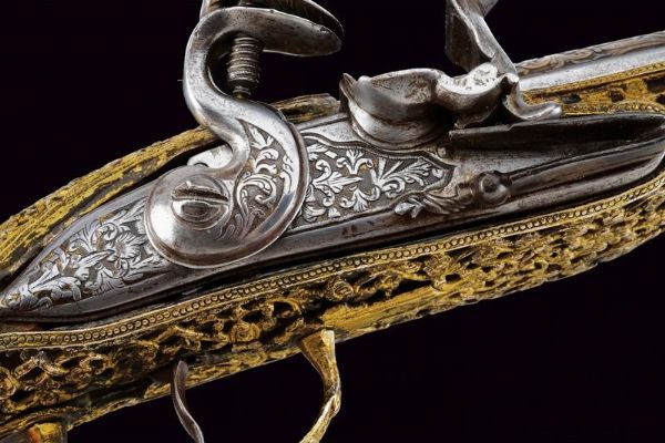 Bellissima pistola a pietra focaia  - Asta Rare Armi Antiche e Militaria da tutto il mondo - Associazione Nazionale - Case d'Asta italiane