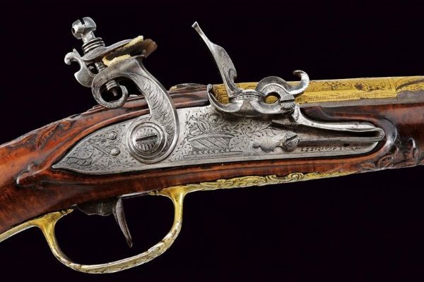 Bellissimo paio di pistole a pietra focaia per il mercato orientale  - Asta Rare Armi Antiche e Militaria da tutto il mondo - Associazione Nazionale - Case d'Asta italiane