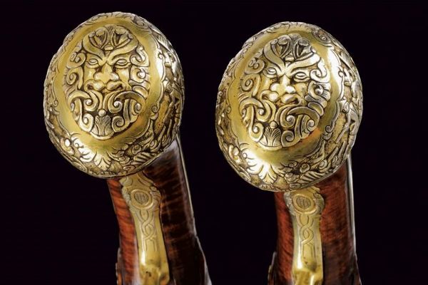Bellissimo paio di pistole a pietra focaia per il mercato orientale  - Asta Rare Armi Antiche e Militaria da tutto il mondo - Associazione Nazionale - Case d'Asta italiane