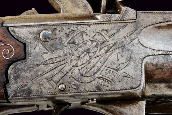 Raro paio di pistole a semi-retrocarica di Wheeler, con baionetta a scatto  - Asta Rare Armi Antiche e Militaria da tutto il mondo - Associazione Nazionale - Case d'Asta italiane