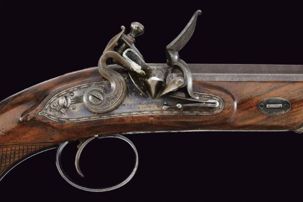Bel paio di pistole a pietra focaia di Joseph Manton  - Asta Rare Armi Antiche e Militaria da tutto il mondo - Associazione Nazionale - Case d'Asta italiane