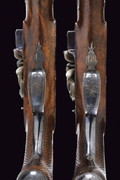 Bel paio di pistole a pietra focaia di Joseph Manton  - Asta Rare Armi Antiche e Militaria da tutto il mondo - Associazione Nazionale - Case d'Asta italiane