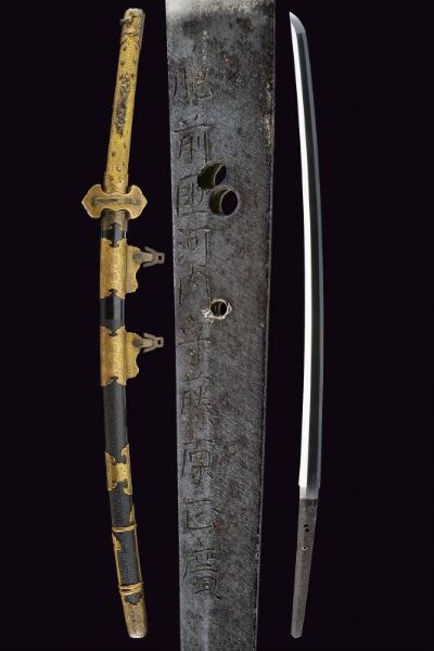 Interessante e raro tachi con firma Kuni Karachi no Kami Fujiwara Masahiro  - Asta Rare Armi Antiche e Militaria da tutto il mondo - Associazione Nazionale - Case d'Asta italiane